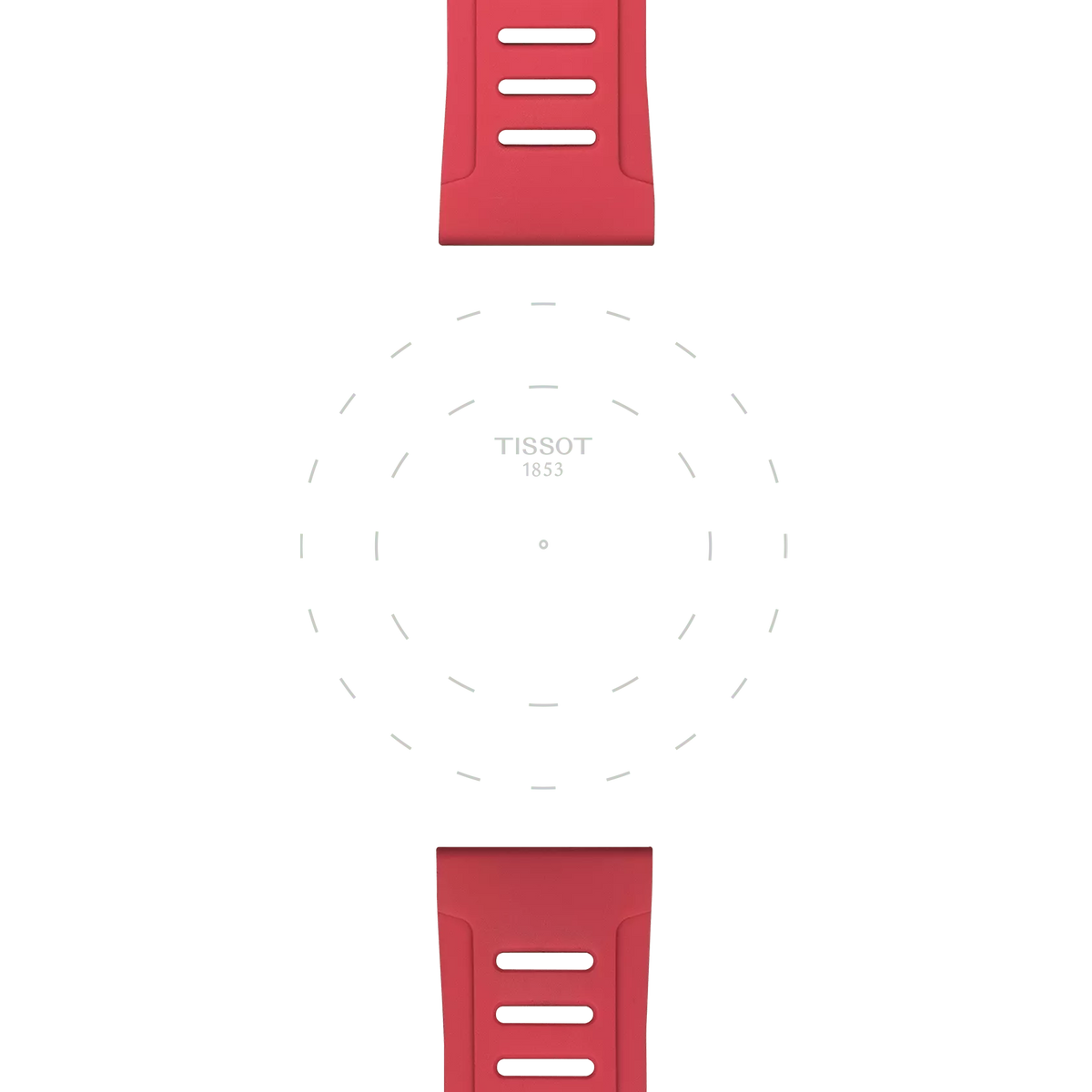 Tissot Official Red Silicone Strap Lugs 21 mm 3