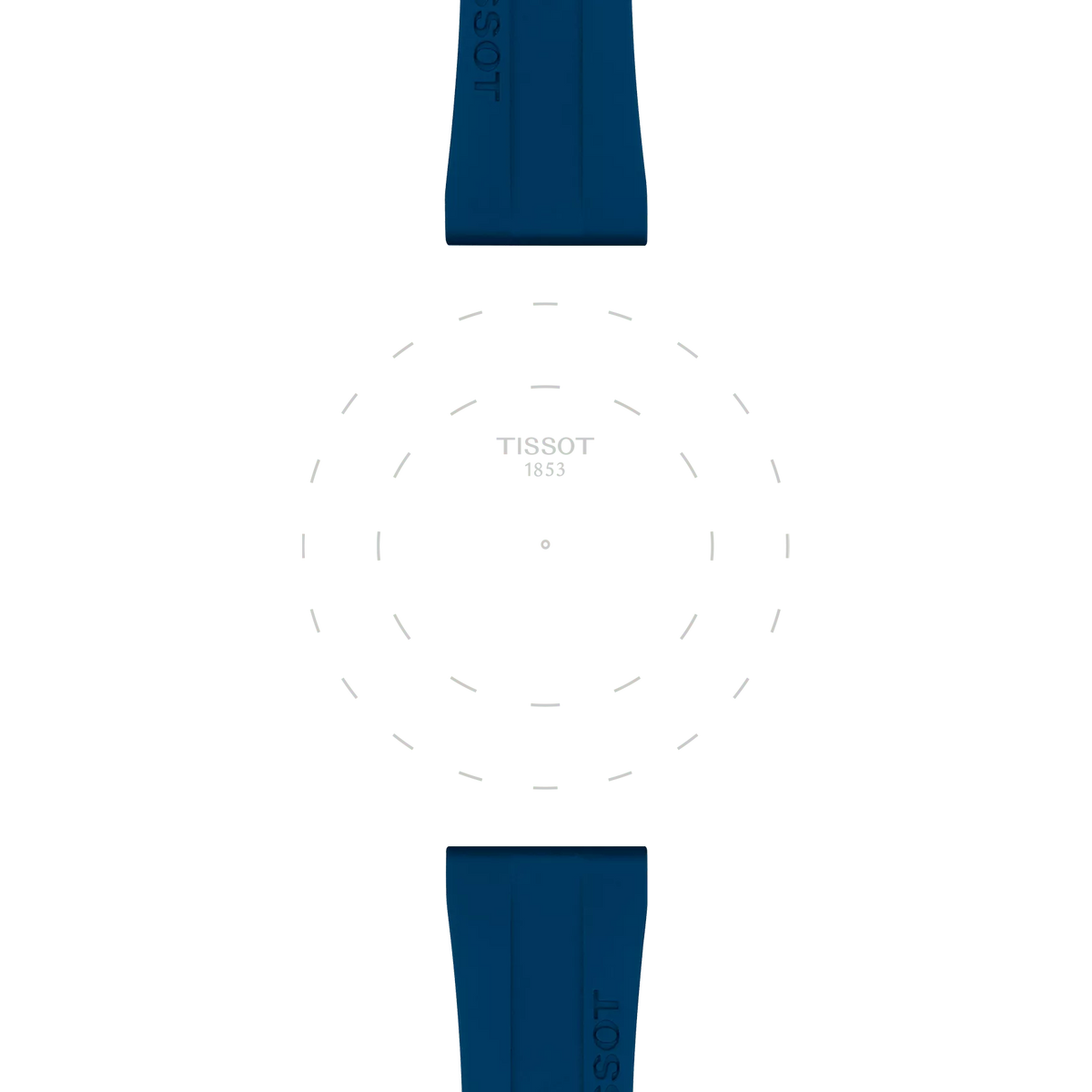 Tissot Official Blue Rubber Strap Lugs 20mm 3