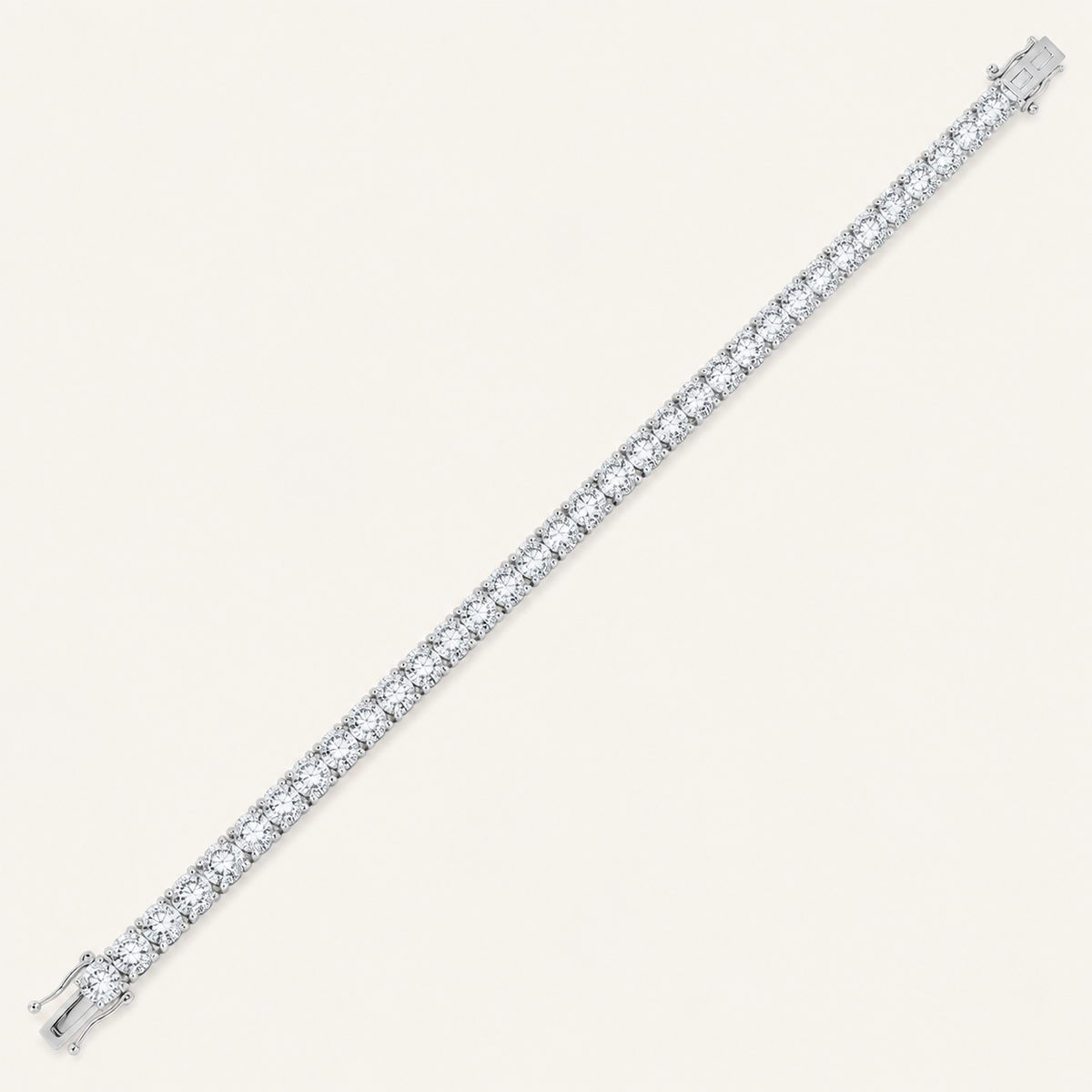 7.00CT Round Cut Lab Grown Diamond Tennis Bracelet