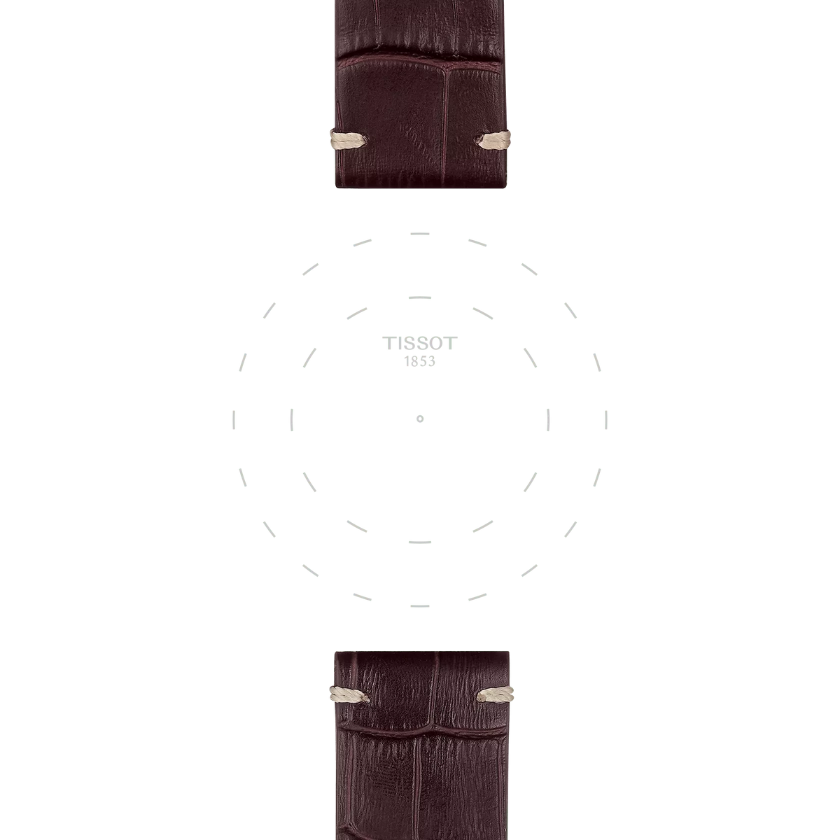 Tissot Official Brown Leather Strap Lugs 22 mm 3
