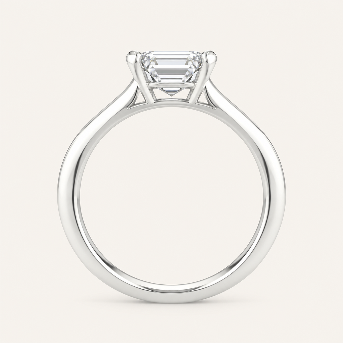 1.50CT Emerald Cut Lab Grown Diamond Solitaire Ring