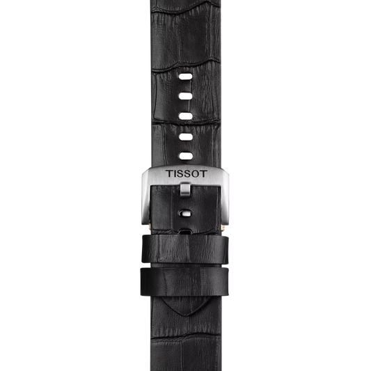 Tissot Official Black Leather Strap Lugs 22 mm 2