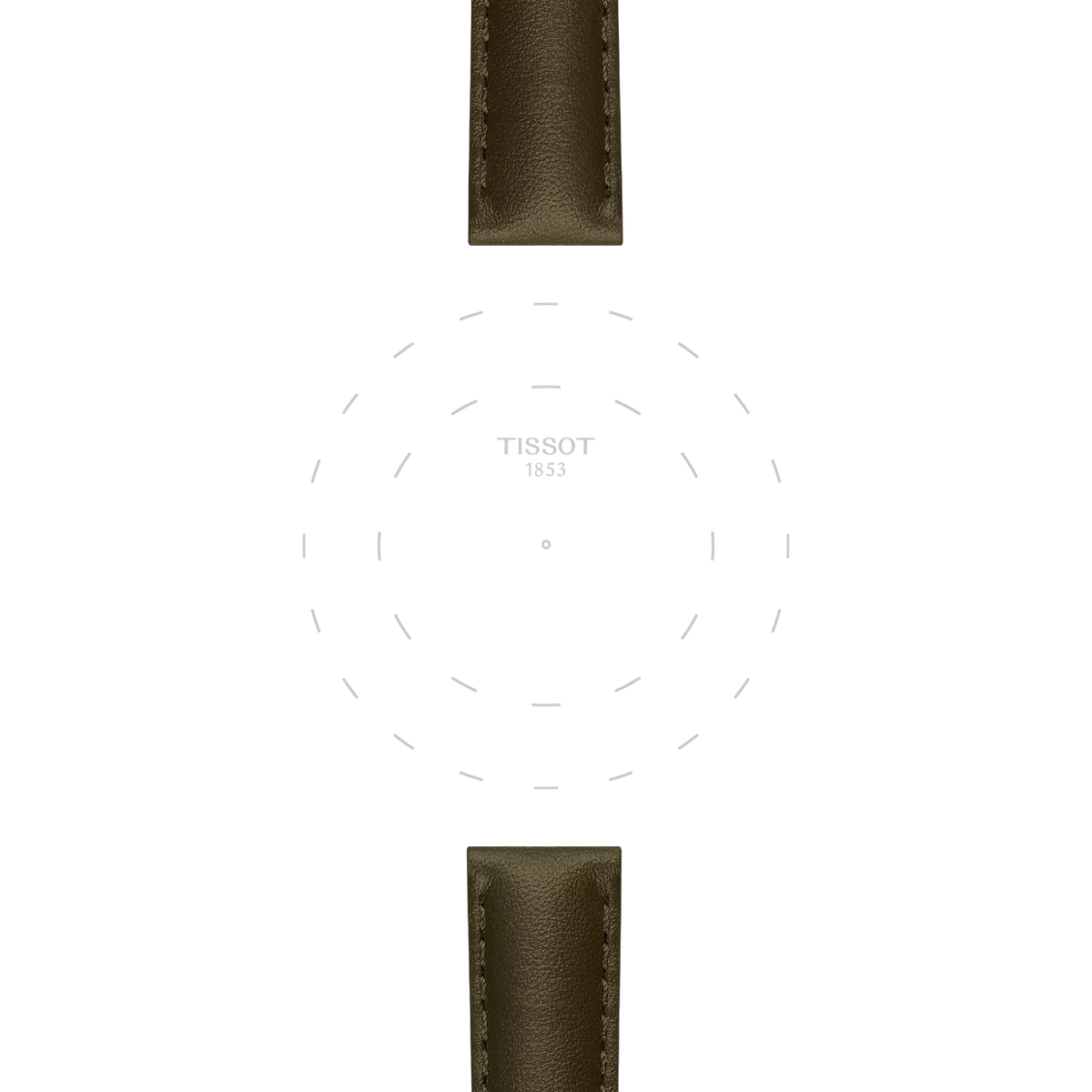 Tissot Official Green Leather Strap Lugs 15 mm 3