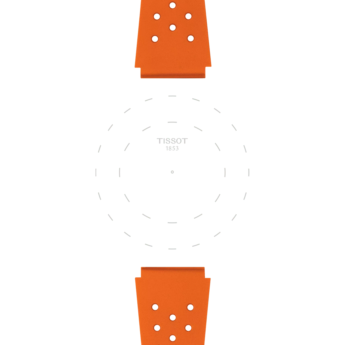 Tissot Official Orange Sideral Rubber Strap 3