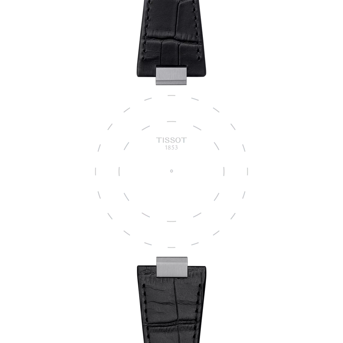 Tissot Official Black PRX 40mm Leather Strap With Steel Endpiece 3