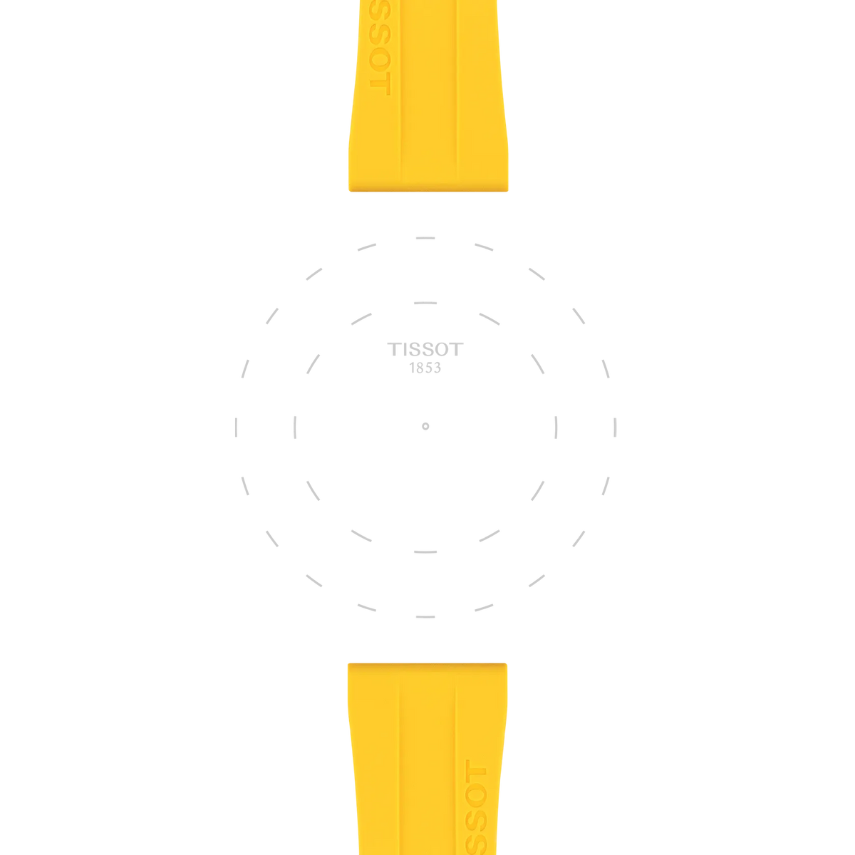 Tissot Official Yellow Silicone Strap Lugs 20 mm 3