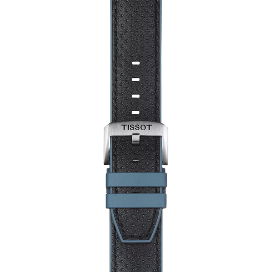 Tissot Official Blue Leather and Rubber Strap Lugs 22 mm 2