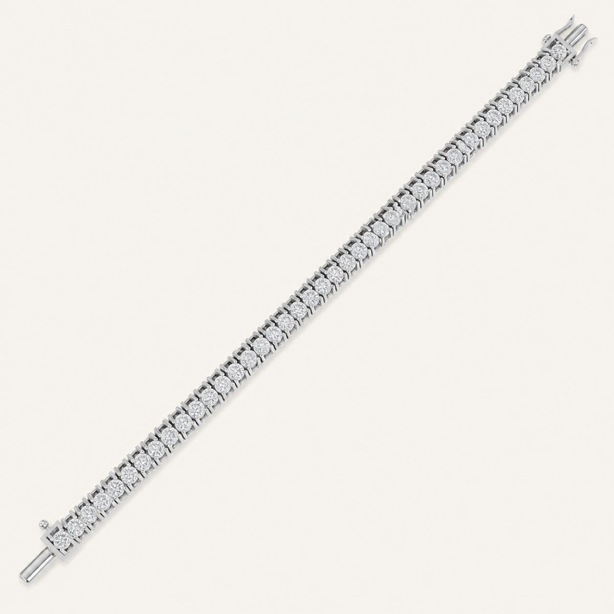2.00CT Round Cut Lab Grown Diamond Tennis Bracelet