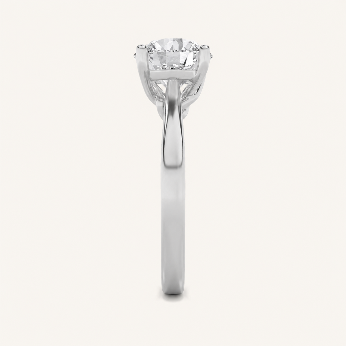 3CT Round Cut Lab Grown Diamond Solitaire Ring