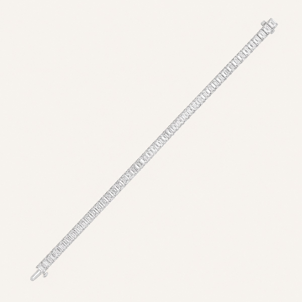 18.5CT Emerald Cut Lab Grown Diamond Tennis Bracelet