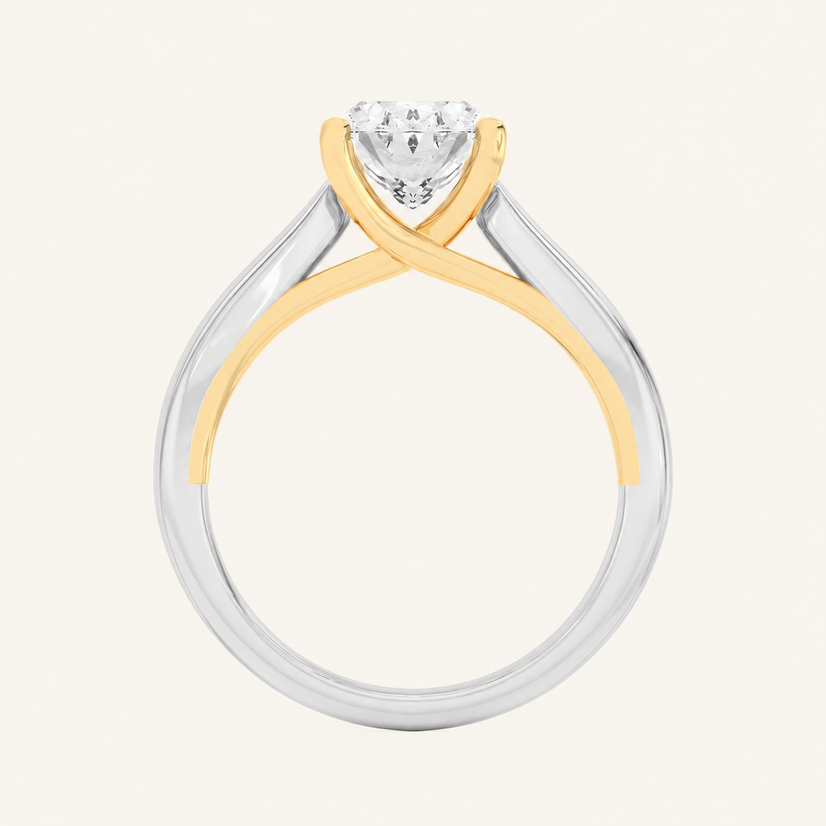 2CT Oval Cut Lab Grown Diamond Solitaire Ring