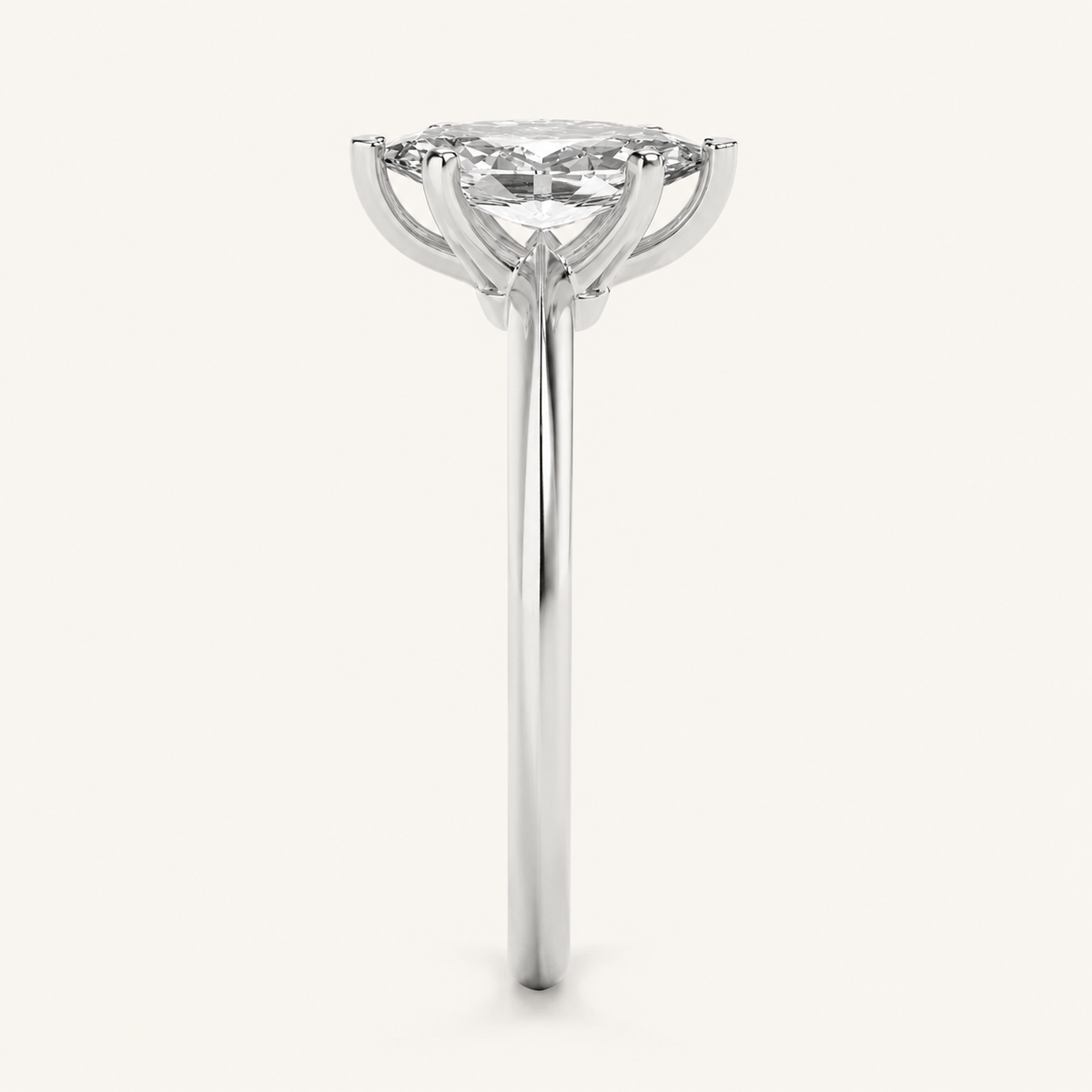 2.5CT Marquise Cut Lab Grown Diamond Solitaire Ring