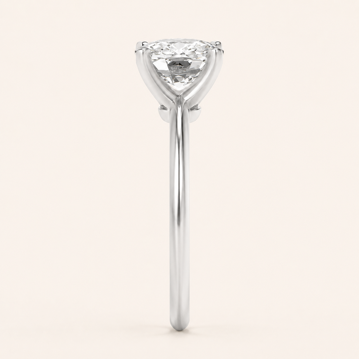 1.5CT Elongated Cushion Cut Lab Grown Diamond Solitaire Ring