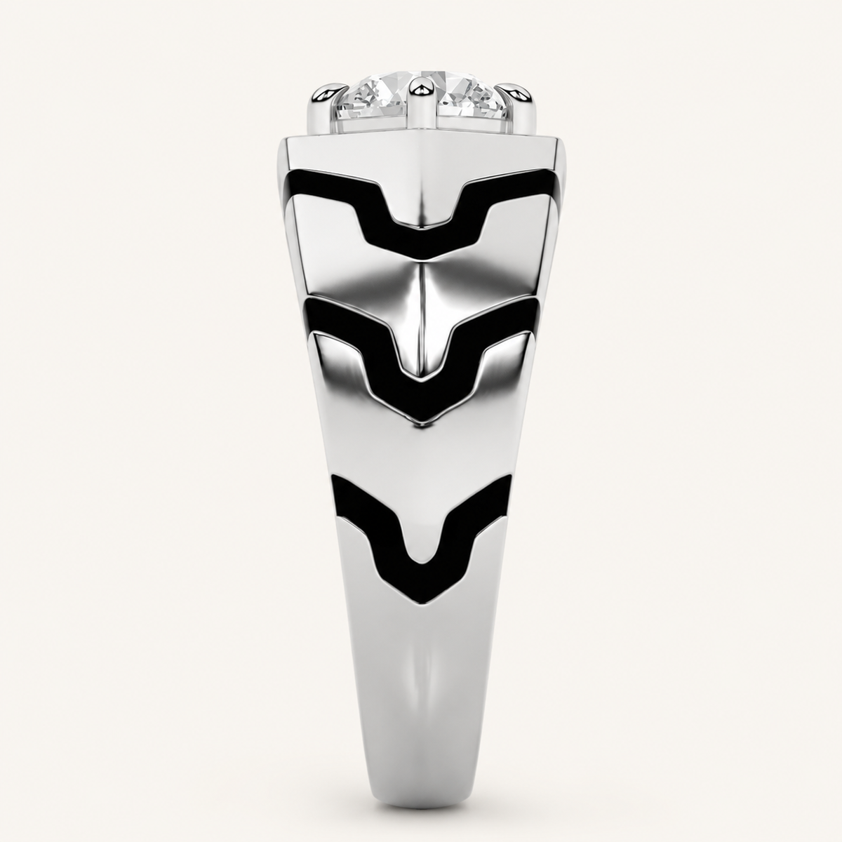 1.5CT Round Cut Lab Grown Diamond Solitaire Men's Ring