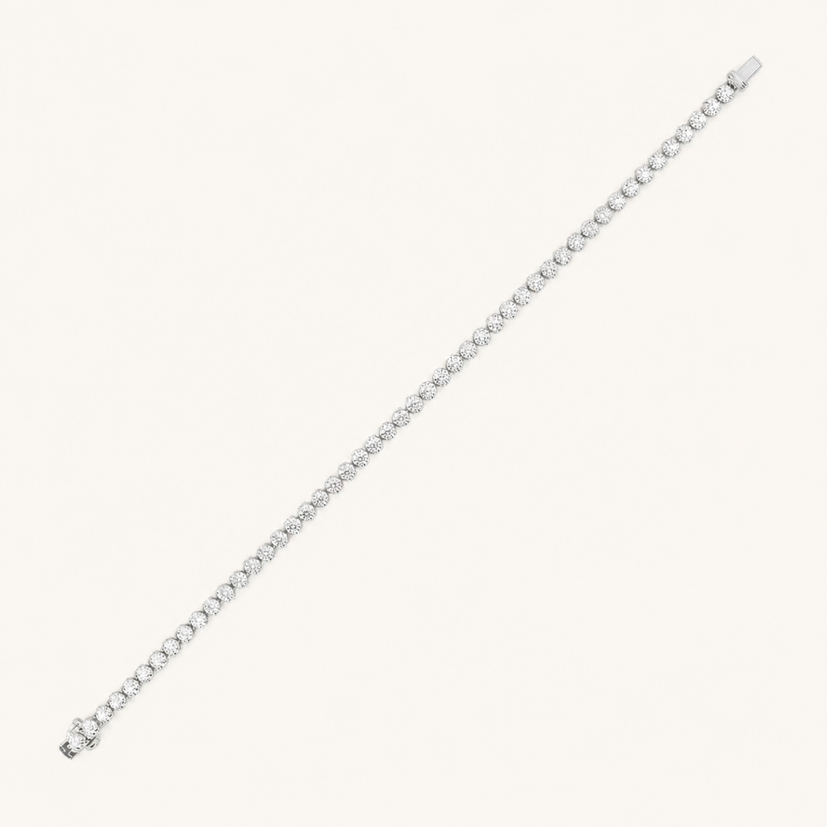 3CT Round Cut Lab Grown Diamond Tennis Bracelet