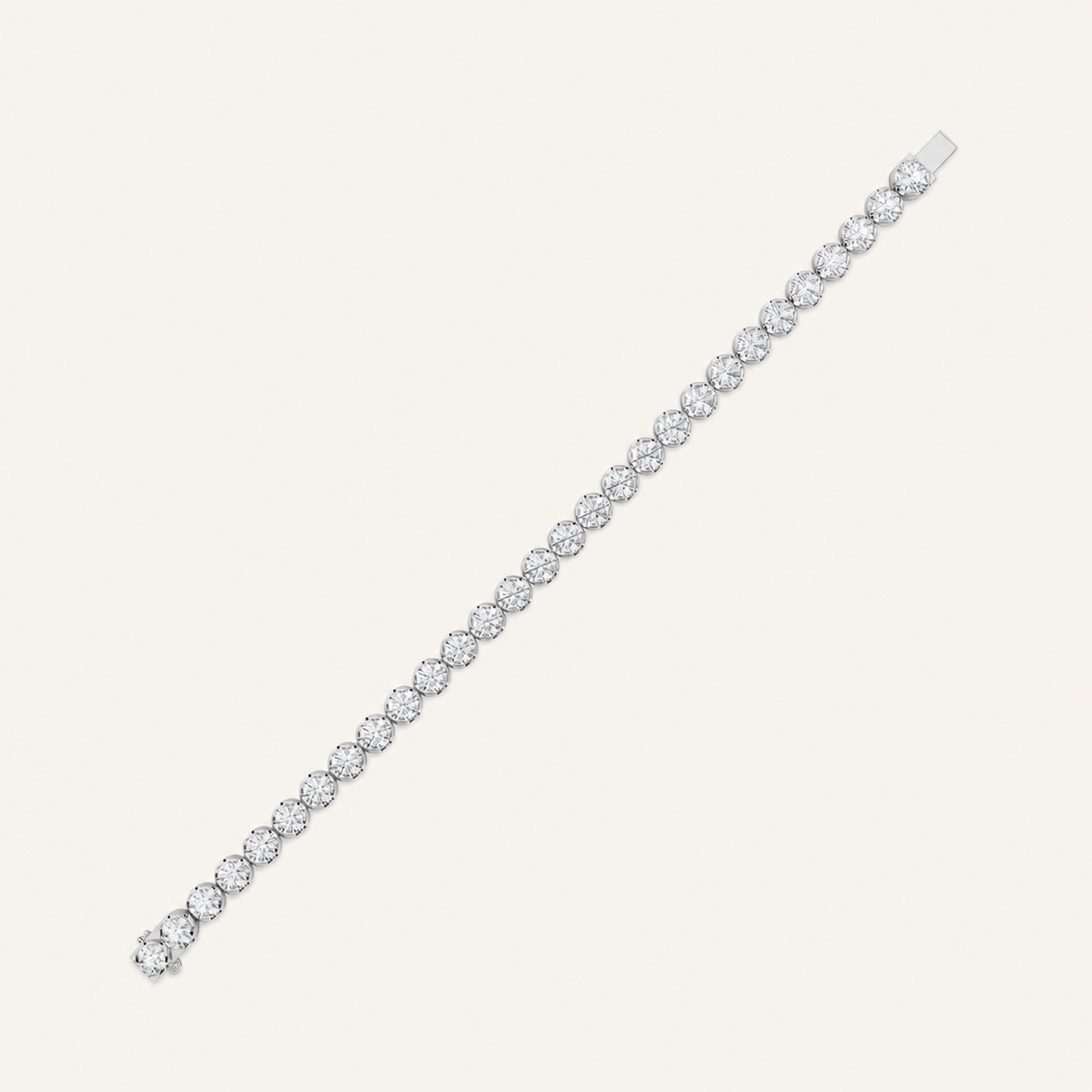 15CT Round Cut Lab Grown Diamond Bracelet