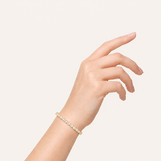 10.50CT Oval Cut Lab Grown Diamond Bracelet