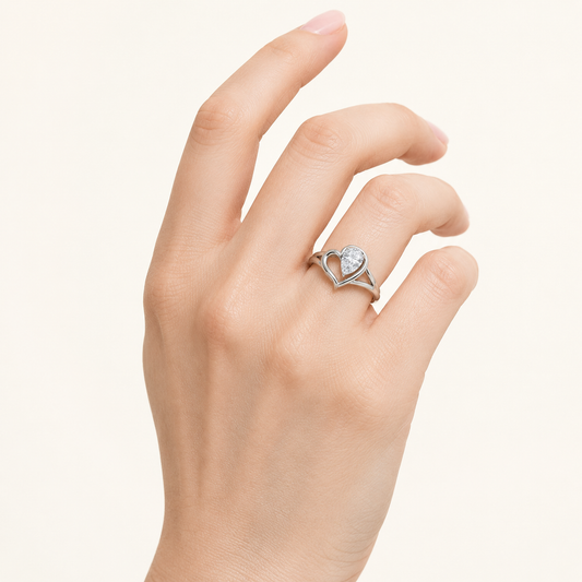 0.50CT Pear Cut Lab Grown Diamond Solitaire Ring
