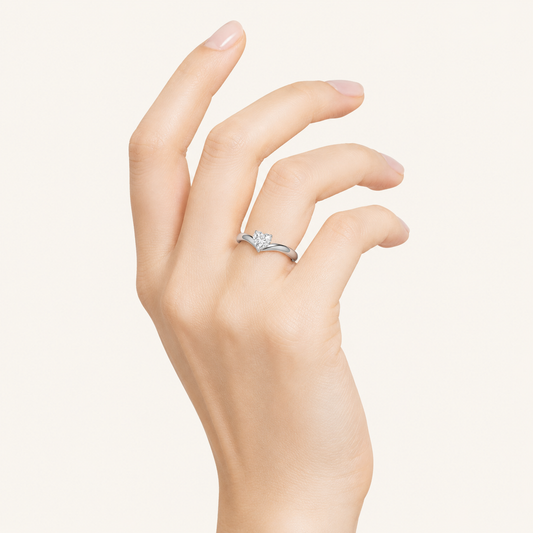 1CT Heart Cut Lab Grown Diamond Solitaire Ring