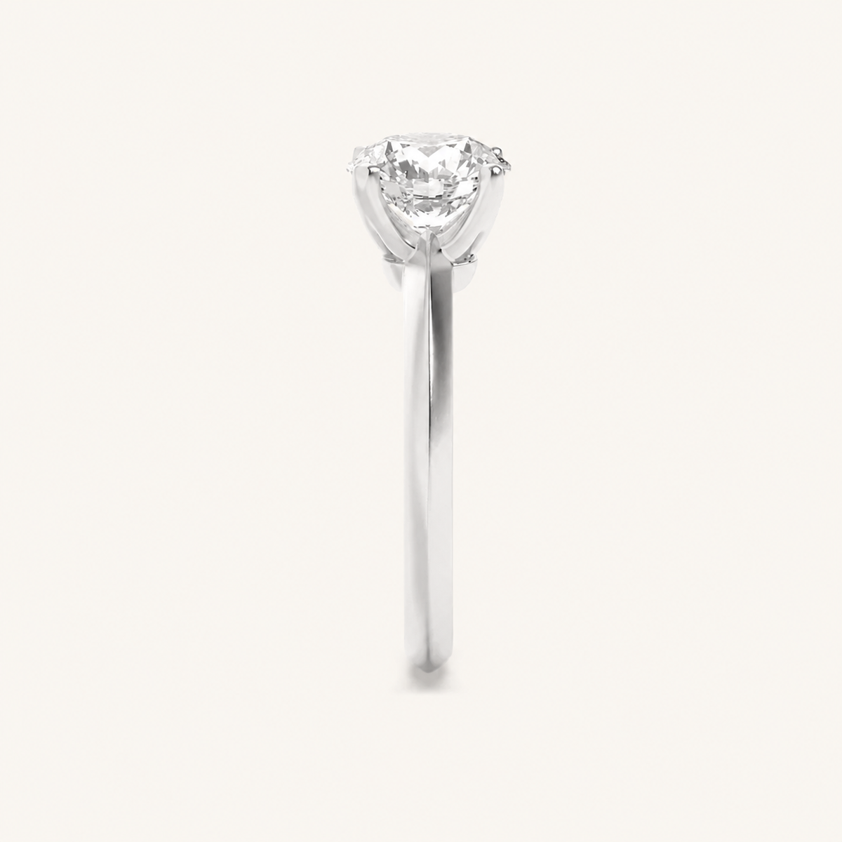 3CT Round Cut Lab Grown Diamond Solitaire Ring