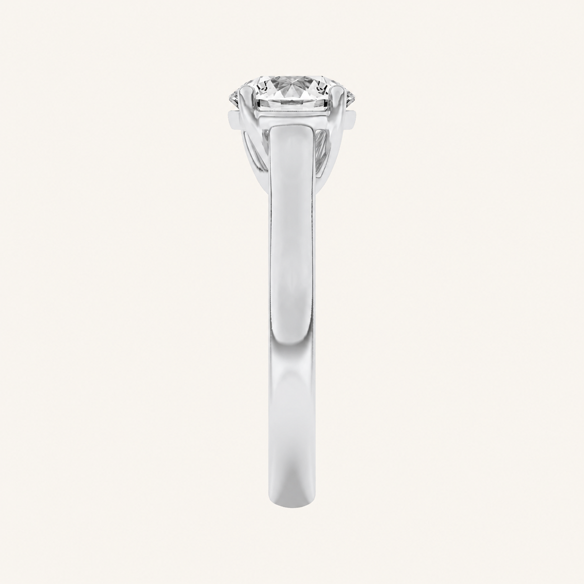 1.5CT Round Cut Lab Grown Diamond Solitaire Ring