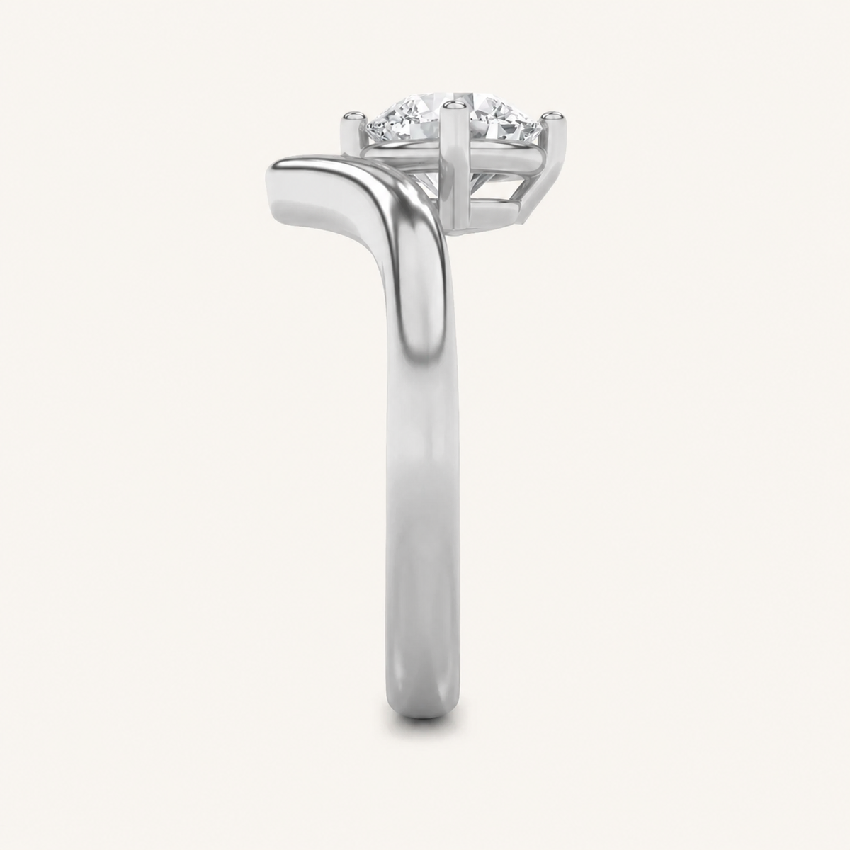 1.5CT Round Cut Lab Grown Diamond Solitaire Ring