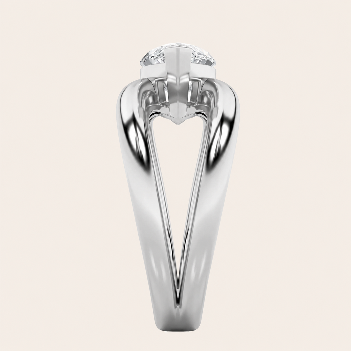 2CT Marquise Cut Lab Grown Diamond Solitaire Ring