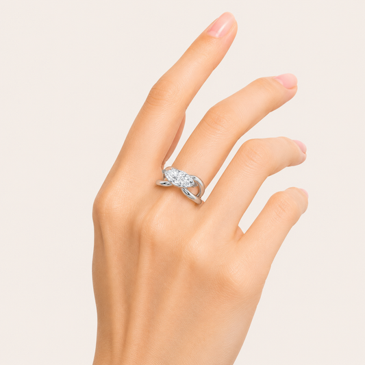 2CT Marquise Cut Lab Grown Diamond Solitaire Ring