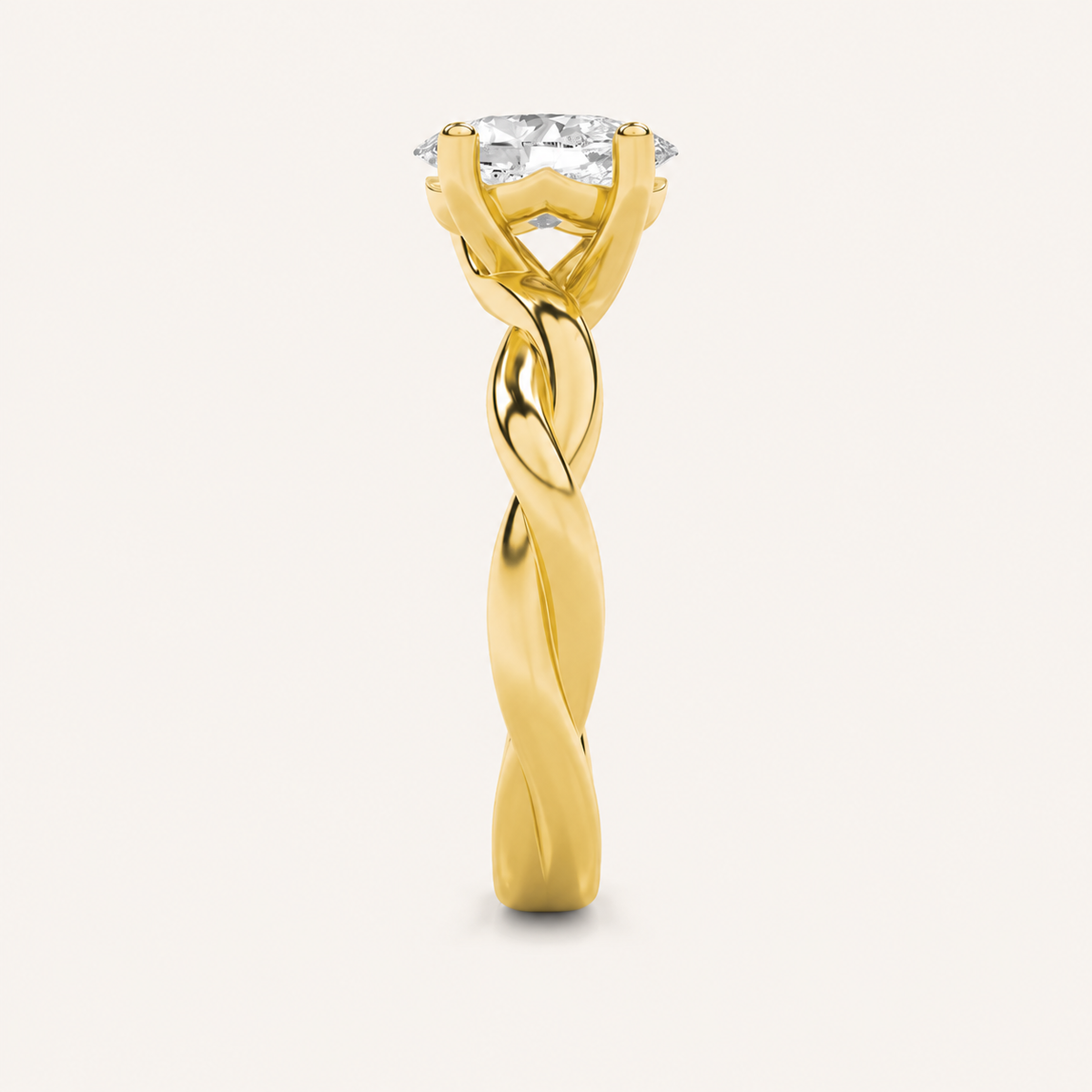 2.5CT Oval Cut Lab Grown Diamond Solitaire Ring