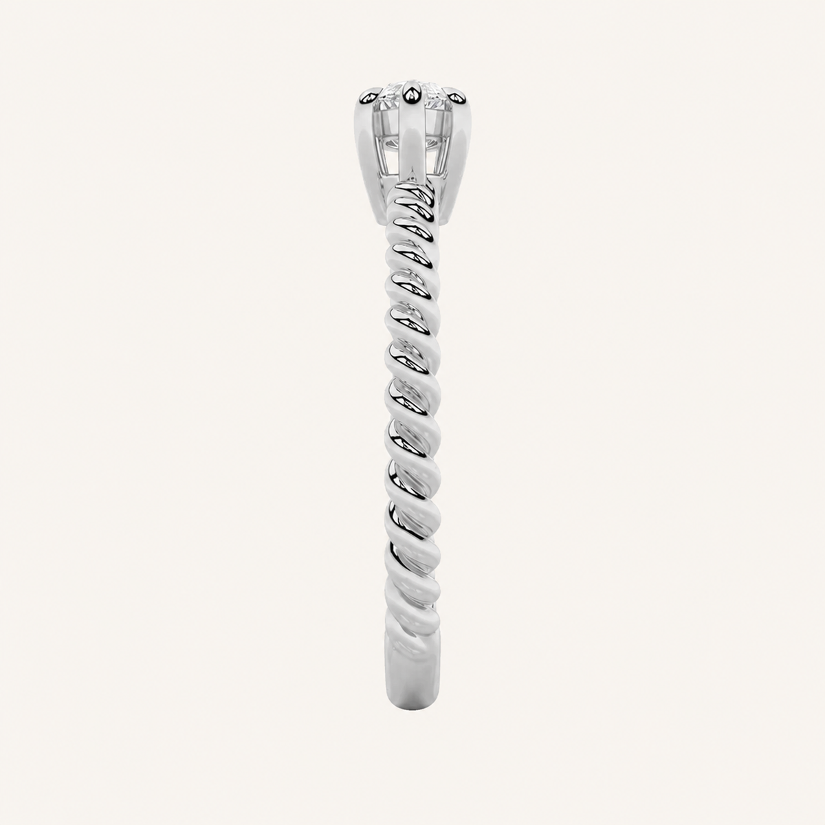 0.50CT Marquise Cut Lab Grown Diamond Solitaire Ring