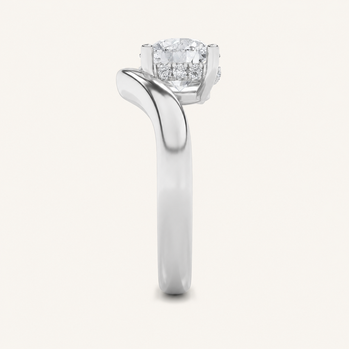 2CT Round Cut Lab Grown Diamond Solitaire Ring