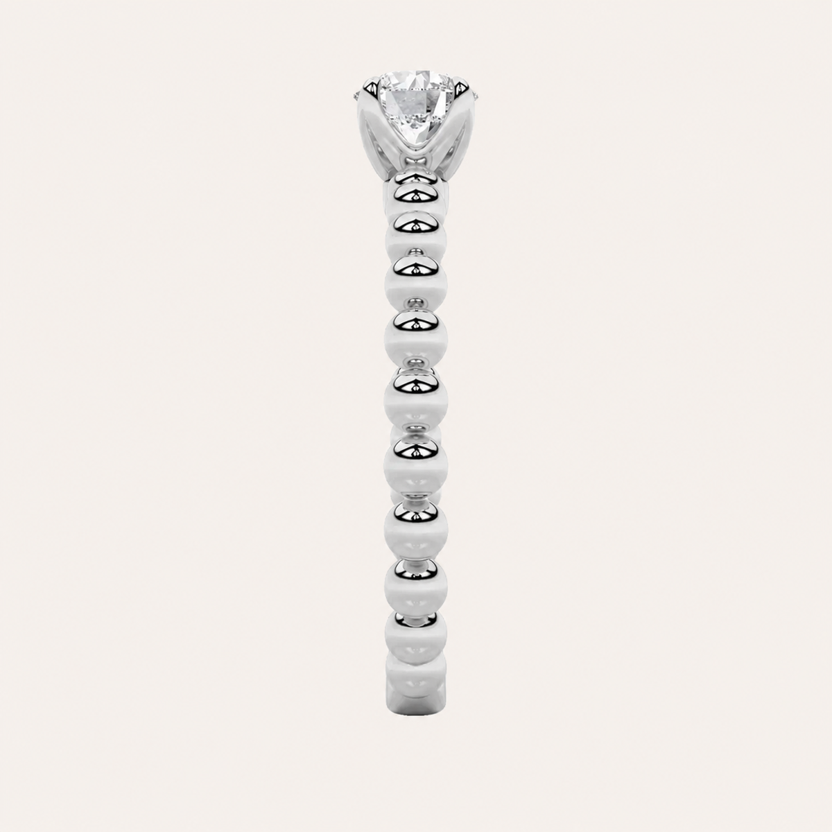 0.50CT Round Cut Lab Grown Diamond Solitaire Ring