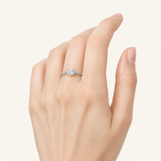 0.50CT Oval Cut Lab Grown Diamond Solitaire Ring