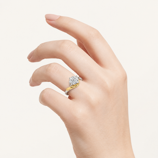 2CT Round Cut Lab Grown Diamond Solitaire Ring