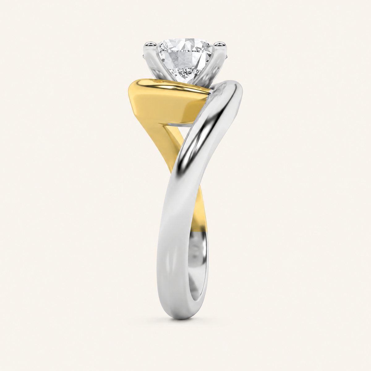 2CT Round Cut Lab Grown Diamond Solitaire Ring