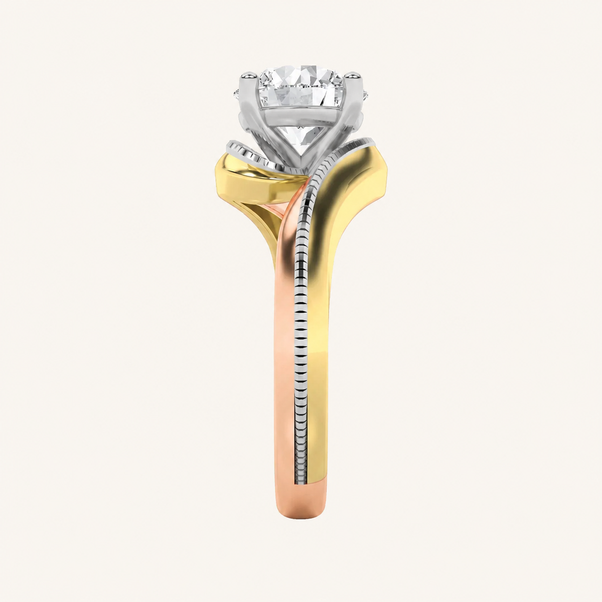 2CT Round Cut Lab Grown Diamond Solitaire Ring