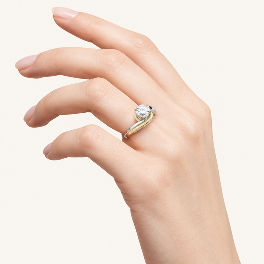 2CT Round Cut Lab Grown Diamond Solitaire Ring