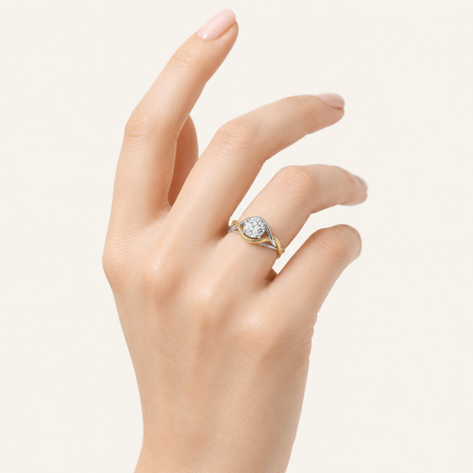 1.5CT Round Cut Lab Grown Diamond Solitaire Ring