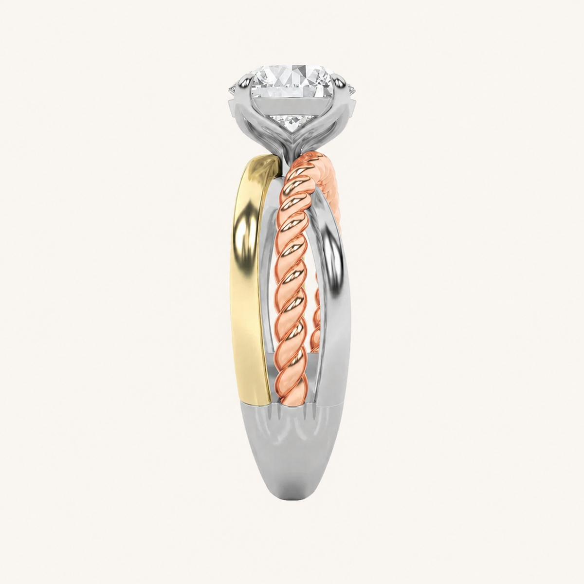2CT Round Cut Lab Grown Diamond Solitaire Ring