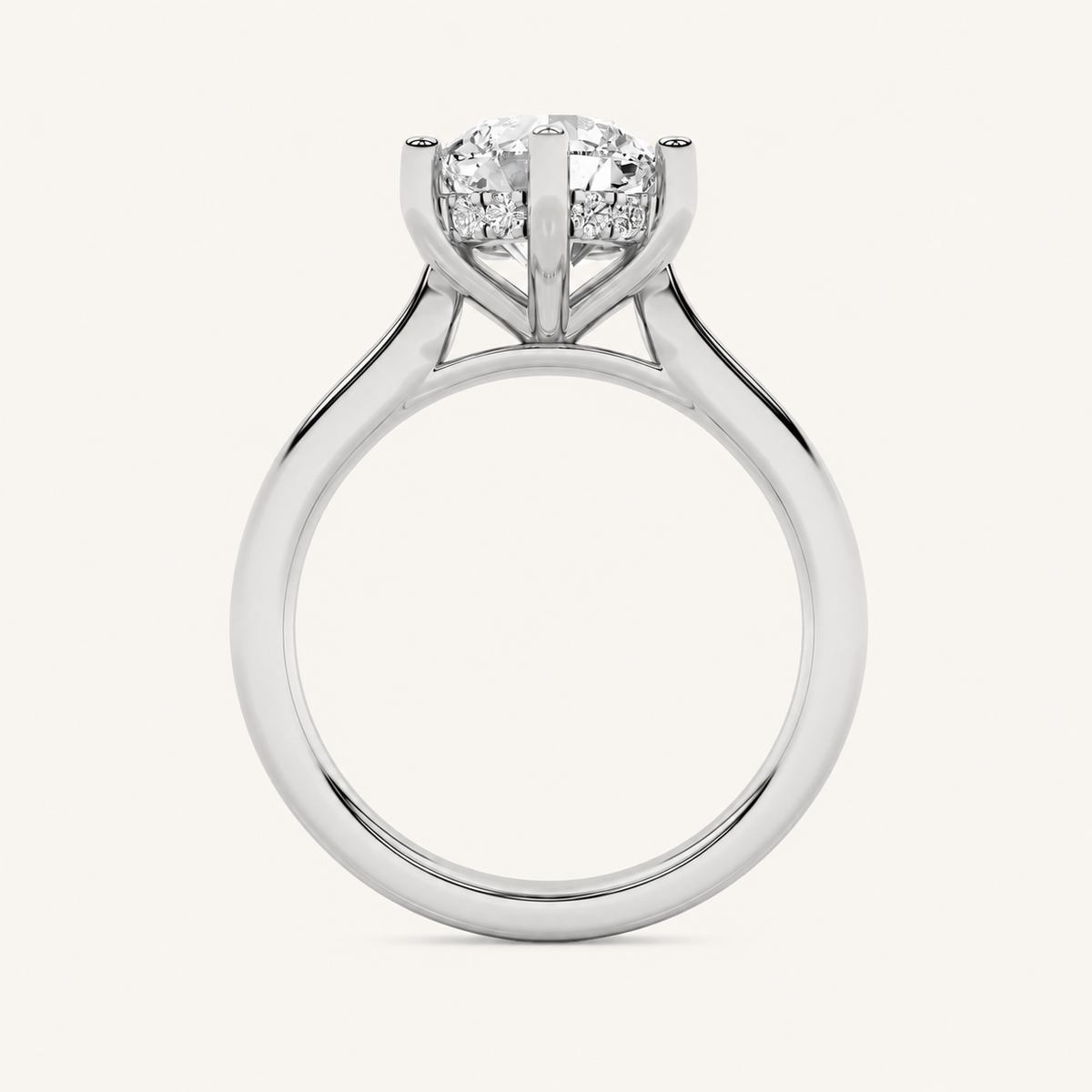 2.00 Ct Round Cut Lab Grown Diamond Hidden Halo Ring