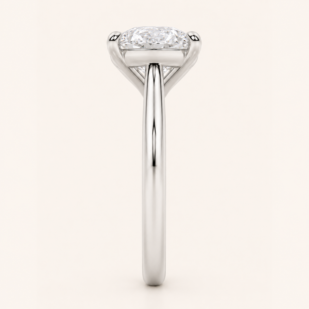 2CT Pear Cut Lab Grown Diamond East West Solitaire Ring