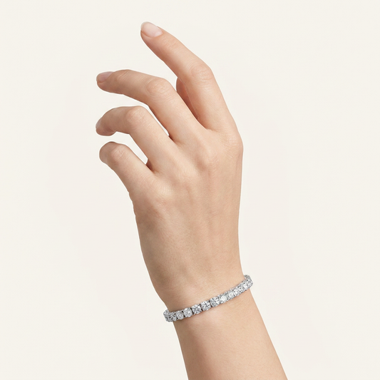 5CT Round Cut Lab Grown Diamond Tennis Bracelet
