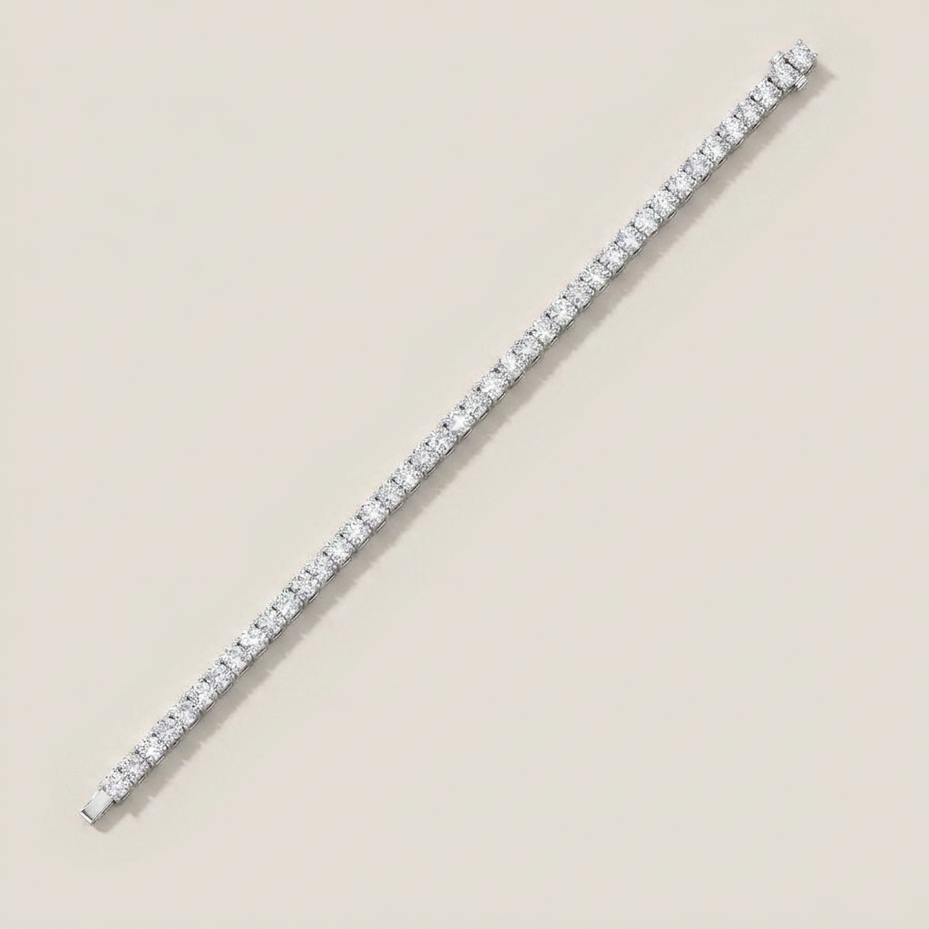 5CT Round Cut Lab Grown Diamond Tennis Bracelet