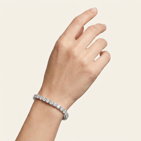 15CT Round Cut Lab Grown Diamond Tennis Bracelet