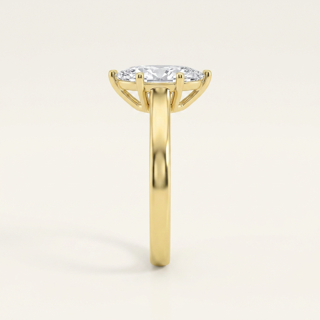 2CT Marquise Cut Lab Grown Diamond Solitaire Ring