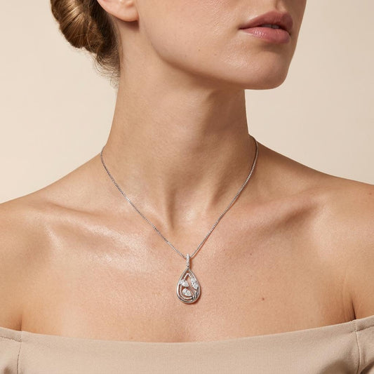 1CT Marquise Cut Lab Grown Diamond Pendant Necklace