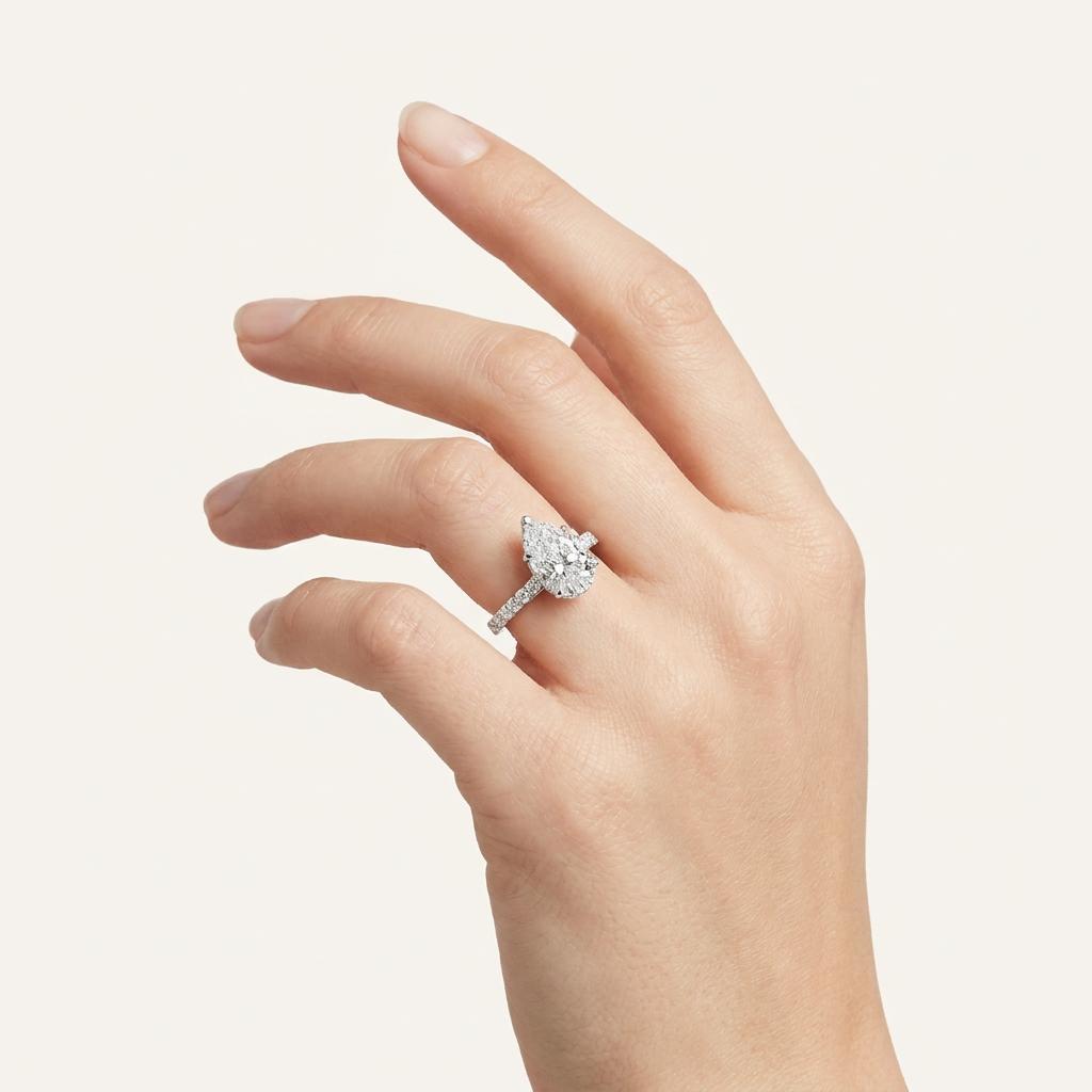 4.50CT Oval Cut Lab Grown Diamond Hidden Halo Side Stone Ring