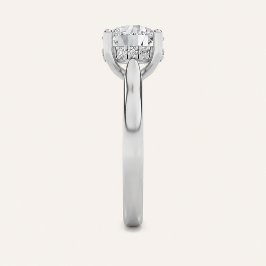4CT Round Cut Lab Grown Diamond Solitaire Ring