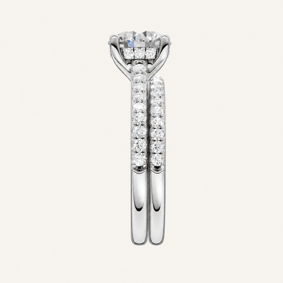 2.50CT Round Cut Lab Grown Diamond Bridal Set
