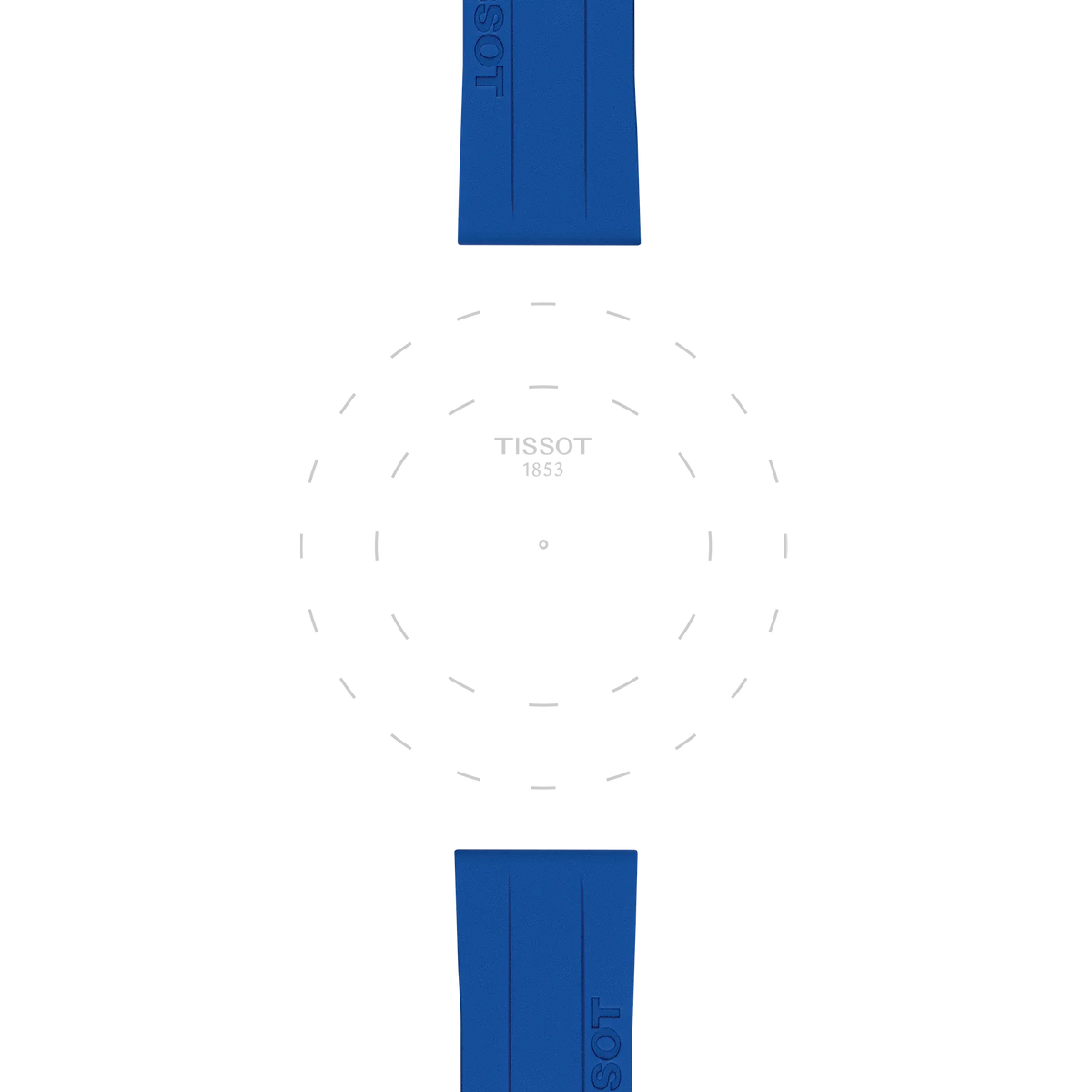 Tissot Official Blue Silicone Strap Lugs 18 mm 3